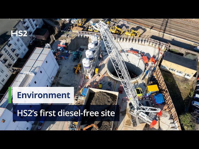 Canterbury Works site becomes HS2's first diesel-free site