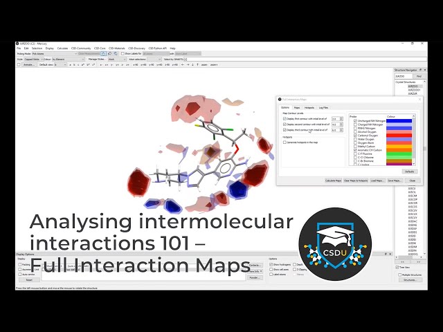 Tutorial of CSDU module "Analysing intermolecular interactions 101 - Full Interaction Maps"