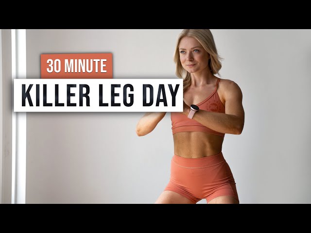 30 MIN KILLER LEG DAY - At Home Workout, No Equipment, Lower Body HIIT, No Repeats