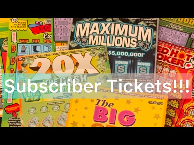 Subscriber tickets!!