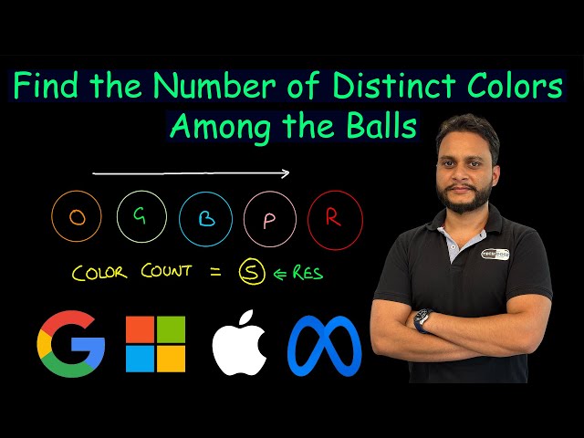 Find the Number of Distinct Colors Among the Balls | Leetcode 3160