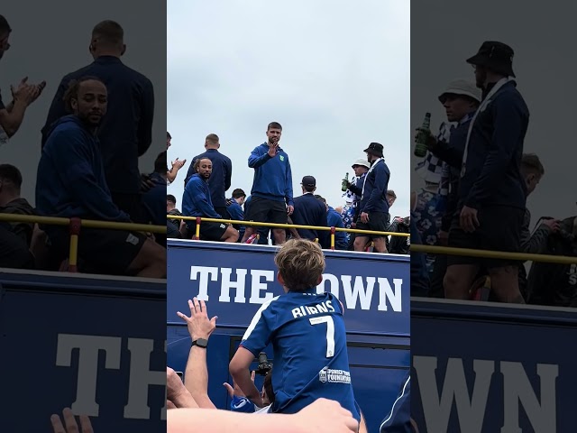 Ipswich town FC enters into premier league👏Bus parade through town #premierleague #football #viral