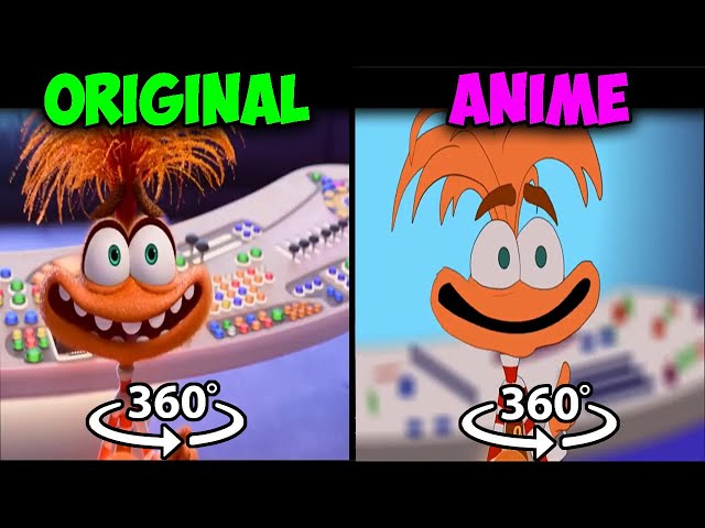 Inside Out 2 - SCARY Original vs Anime Animation in 360º VR Cinema