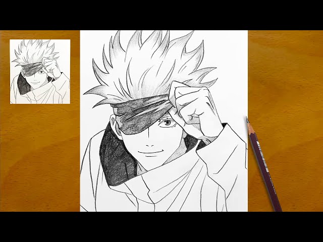 How to Draw Gojo Satoru || Easy Anime Drawing || Jujutsu Kaisen Pencil Art