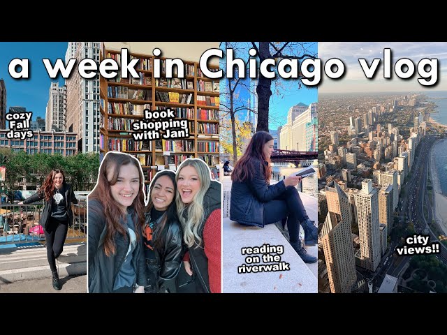 A week in Chicago 🏙️ (book shopping, meeting Jan, the Bean, Riverwalk, Navy Pier, and more!) VLOG