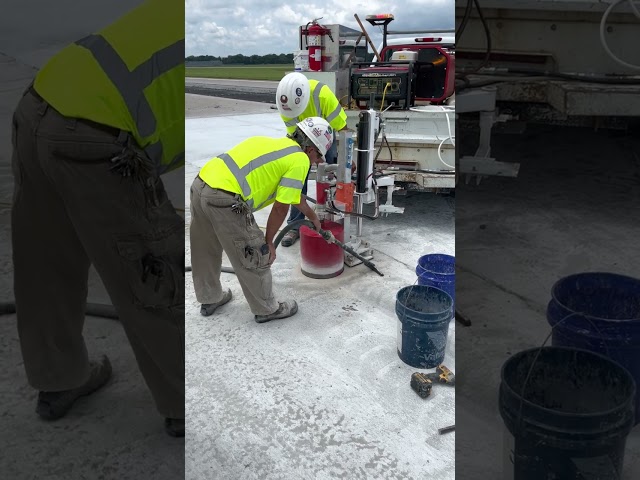 Core Drilling at Indianapolis International Airport with Fastest setup Roll & Core Drilling Rig.