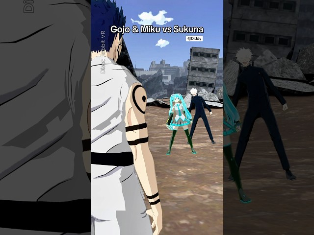 Gojo vs Hatsune Miku vs Sukuna #gojo #gojosatoru #jjk #jujutsukaisen #miku #vrchat #fortnite #diddy