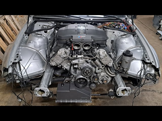 BMW E46 S62 V8 Swap Pt 5 - Steering Shaft & Engine Installation