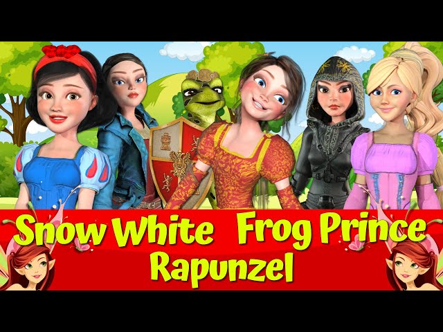 Snow White and the Seven Dwarfs 👸🏻I The Frog Prince 🔴👑I Rapunzel I English Fairytales 🌟