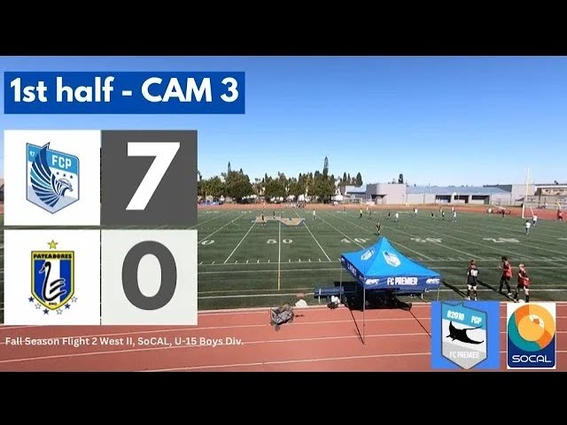 (VR180-CAM3) FC Premier Stingrays vs. Pateadores Blue B2010 1st half