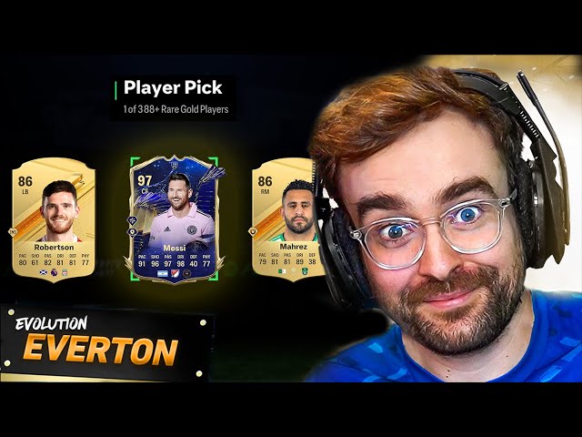 THE TEAM OF THE YEAR MESSI GLITCH!!! FC24 RTG Evolution Everton episode 60