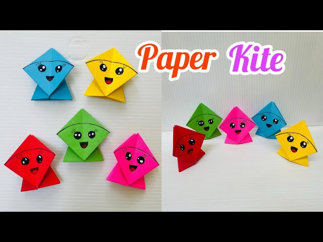 DIY How to make Paper kite 🪁 Easy Origami Paper kite🪁 Easy Papercraft ideas 👆Paper kite making ideas