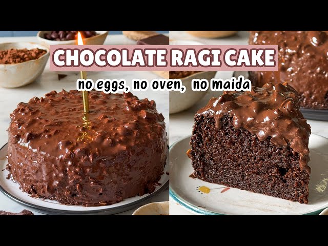 *NO MAIDA EGGLESS* RAGI CHOCOLATE CAKE IN A COOKER | HOW TO MAKE CAKE IN A COOKER