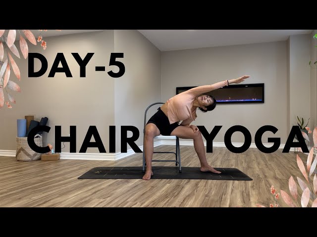 10 Minutes Moving Meditation Flow | 10 Day Chair Yoga Challenge ||Day-5 🪑✨🌈