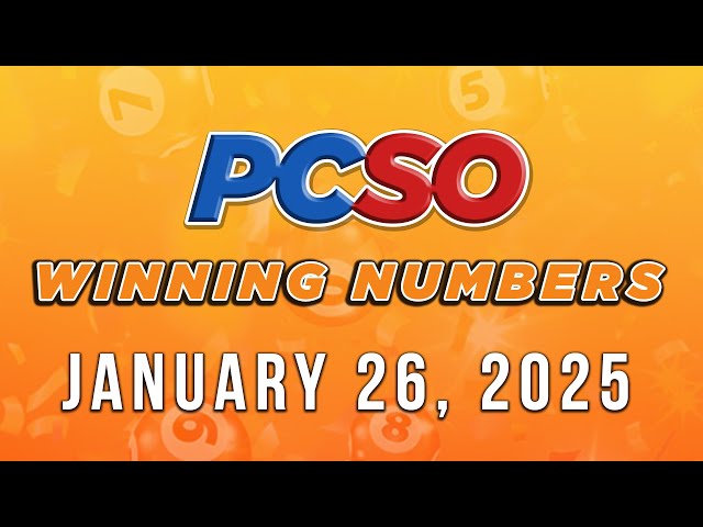 P49M Jackpot Ultra Lotto 6/58, 2D, 3D, and Superlotto 6/49 | January 26, 2025