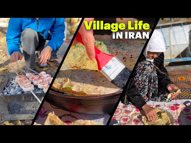 Village Life In Iran: Baking Traditional Kurdish Bread & Food