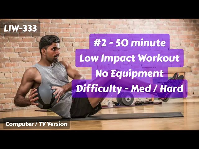 #2 - 50 minute - Low Impact Workout - no equipment - computer/tv version - LIW-333