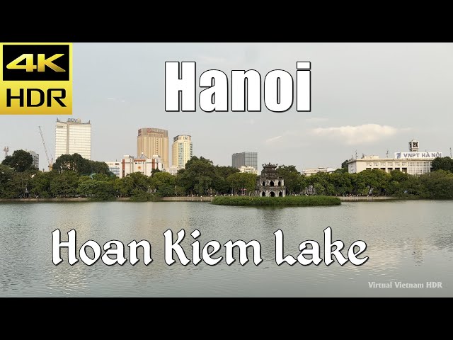 4K HDR | Hanoi Walking Tour - Walk Around Hoan Kiem Lake in Hanoi During Sunset | Vietnam 2023