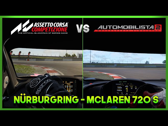 Nürburgring Hotlap Side By Side! - Assetto Corsa Competizione and Automobilista 2