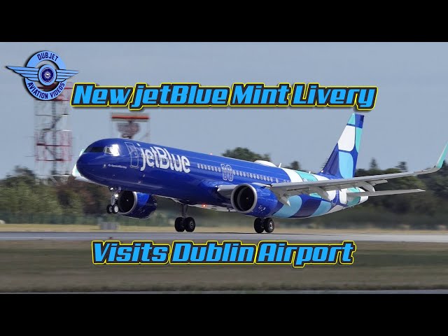 jetBlue Mint Livery Airbus A321neo - Departure from Dublin Airport