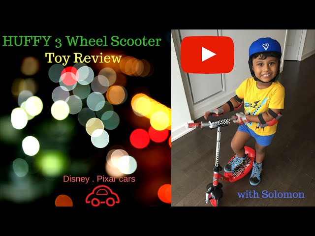 Huffy 3 wheel scooter   Disney pixar cars Toys review