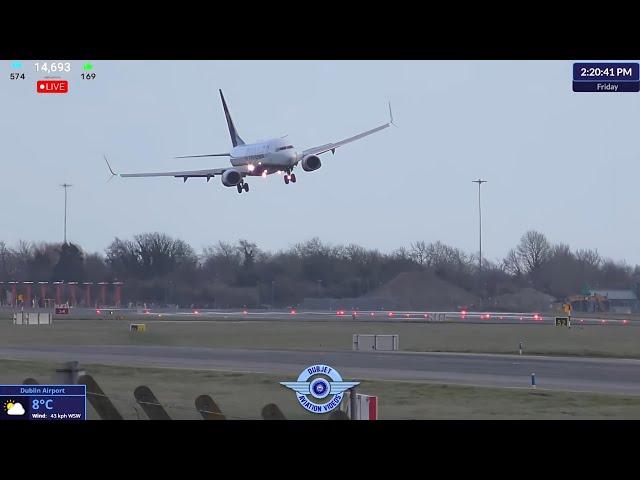 Storm Éowyn Arrivals  Part 2- Dublin Airport LIVE Plane Spotting Ireland ✈️ 24/01/2025