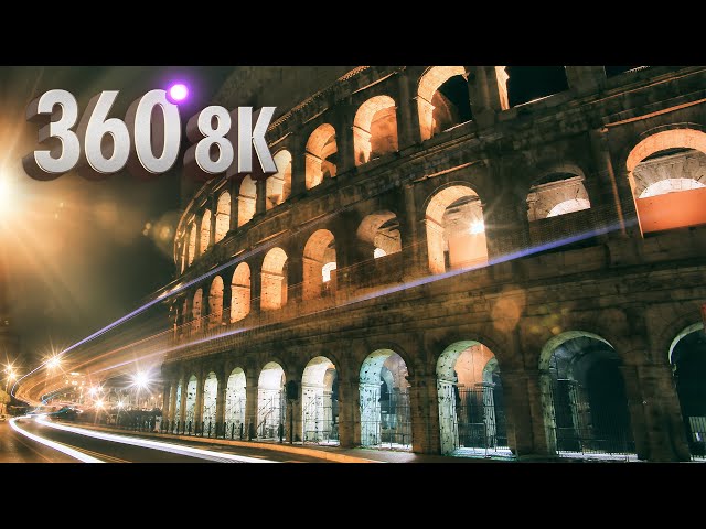 ROME in the Dark - 8K 360° Guided Midnight Adventure Like You've NEVER SEEN