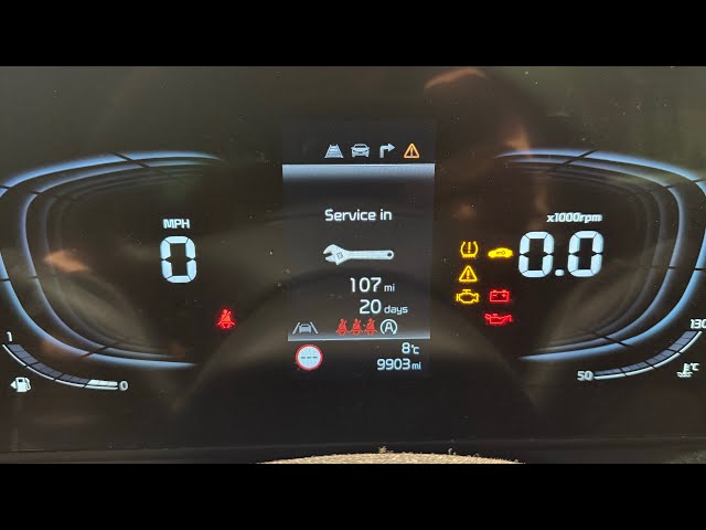 Kia Sportage Service Light Reset Spanner Warning 2023 Touch Screen Dashboard