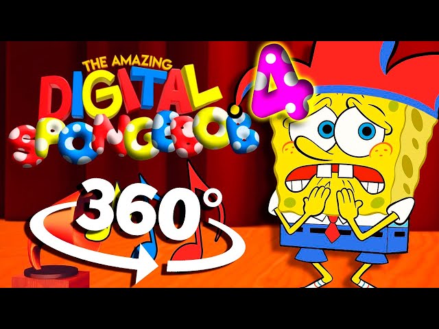 360° VR  THE AMAZING DIGITAL SPONGEBOB 4 - THEME SONG (COVER)