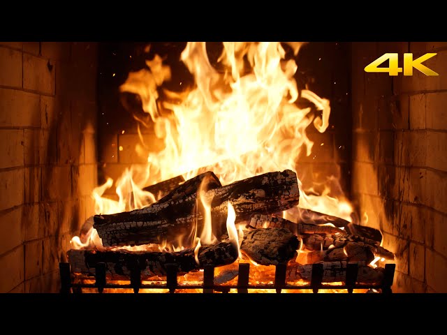 🔥 Cozy Fireplace Ambiance with Gentle Flames, Burning Logs, and a Warm Glow for Peaceful Rest