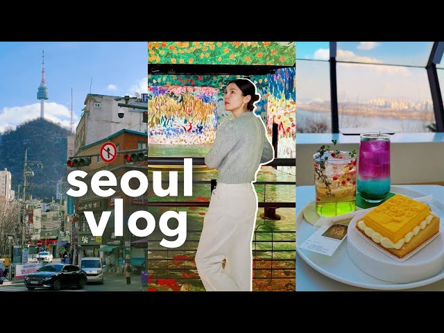 avoiding the winter cold in seoul 🇰🇷🥶 food market, mind blowing exhibit, cafe with a view 🏙️