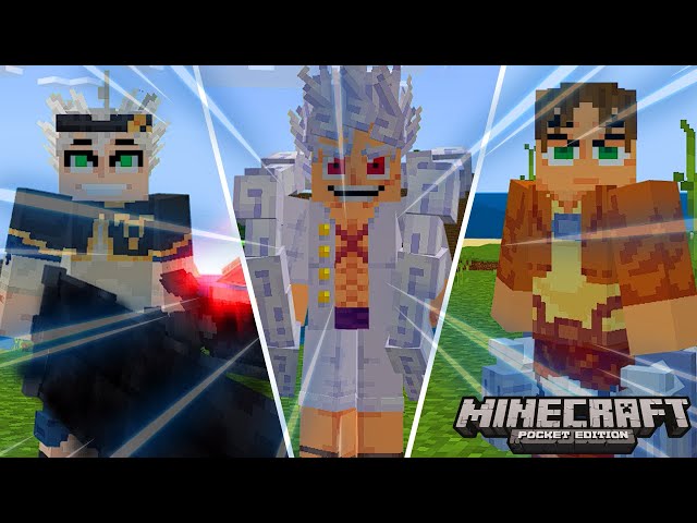 SAIU!!NOVA MELHOR ADDON DE ANIME COM *DRAGONBALL NARUTO ONEPIECE* PARA MCPE!!😱