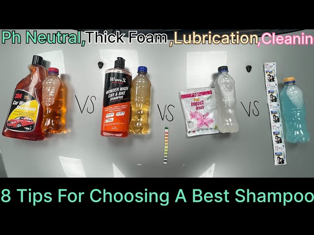 3m Car Wash Shampoo Vs Wavex Car Shampoo Vs Hair Shampoo Vs Detergent || Best Review Bike Thick Foam