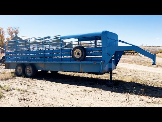 GOOSENECK LIVESTOCK 24' TRAILER (1976)10X AUCTION  AuctionTime/TruckPaper