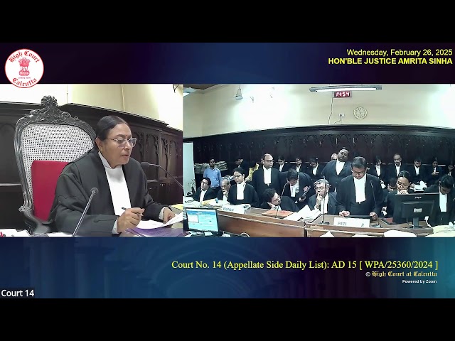 26 February 2025 | Court No.14 | Live Streaming of the Court proceedings