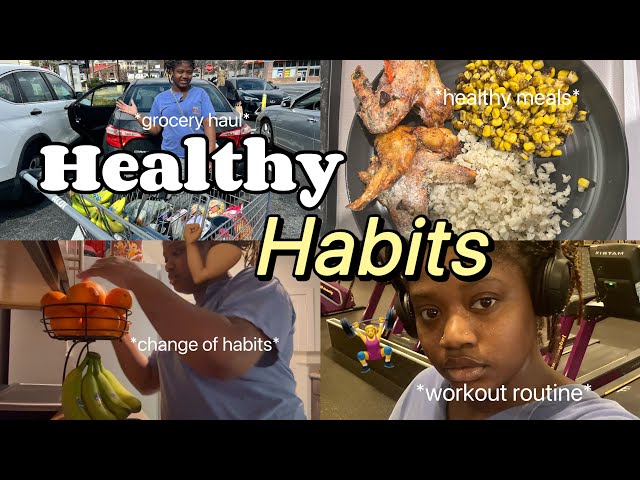 Healthy Habits💪🏾,Grocery Shopping Tips🍌,| Easy Workout Routines🏋️‍♀️ & Quick Dinner Ideas🍽️