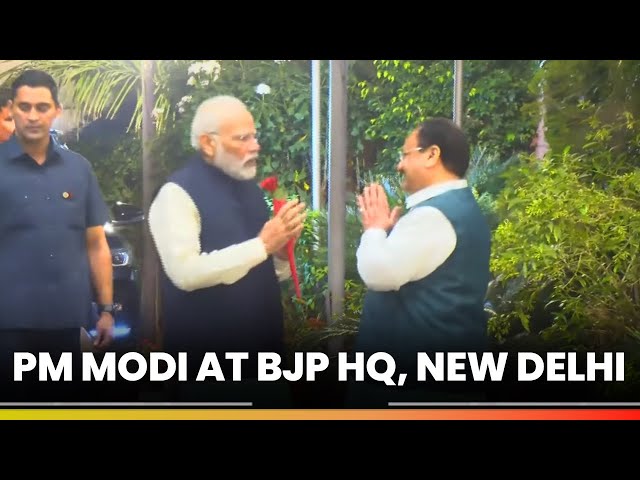 PM Modi arrives for BJP CEC Meeting at BJP Headquarters in New Delhi