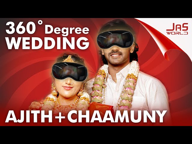 World's First Aerial 360 Degree Wedding Video Ajith + Chaamuny | Jas360 | Jas World | 360° Wedding