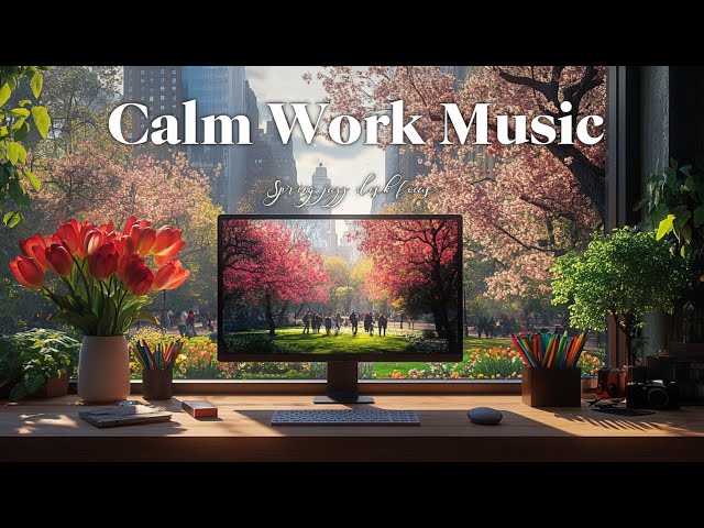 Relaxing Spring Jazz 🎧 Perfect Work Music for Calm Focus and Stress Relief