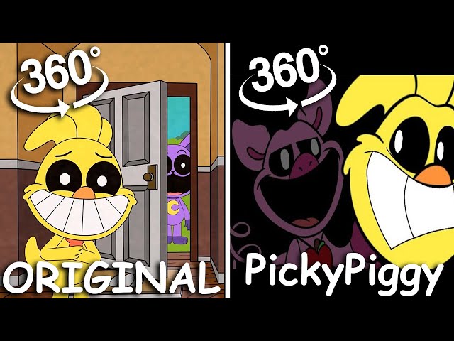 Original vs Kickin Chicken x PickyPiggy (Poppy Playtime Chapter 3 Animation) 360°