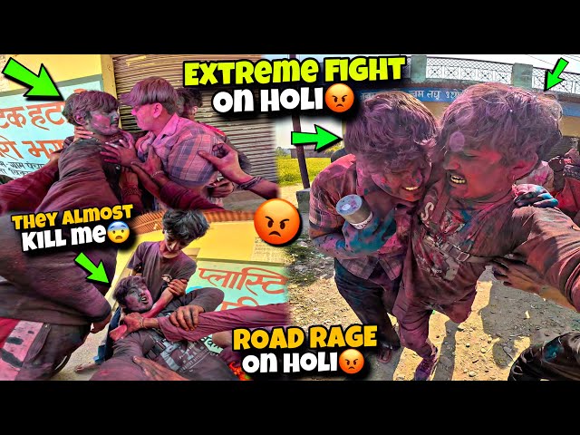 EXTREME FIGHTTT WITH MOTUUU😡on HOLI 😨They almost Killllll meee😰   ||VIDEO preparation for Ladakh