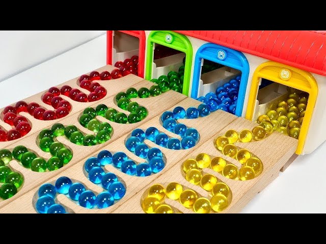 Marble Run Race ☆ HABA Slope & Retro Truck, Garbage Truck Long Version