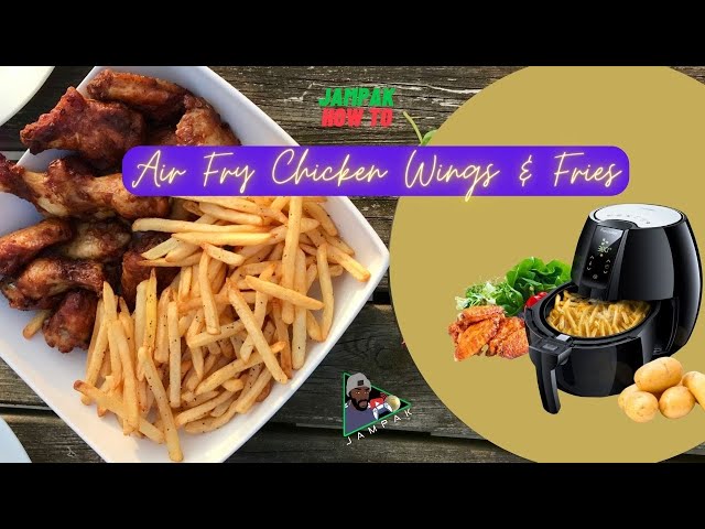 How To Make THE BEST Crispy French Fries and BBQ Chicken Wings in the Air Fryer