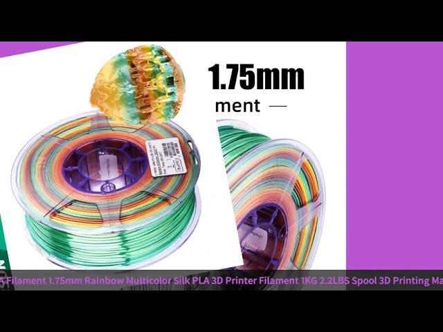 Detail eSUN Silk PLA Filament 1.75mm Rainbow Multicolor Silk PLA 3D