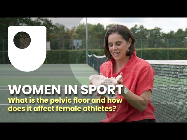 What is the pelvic floor and how does it affect female athletes?