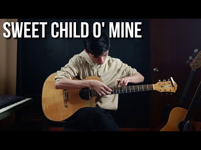 Sweet Child O' Mine (Guns N' Roses) but on one guitar only