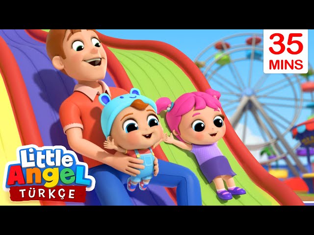 Can Bebek Kaydıraktan Kayıyor, Lunapark Şarkısı | Öğretici Çocuk Şarkıları | Little Angel Türkçe