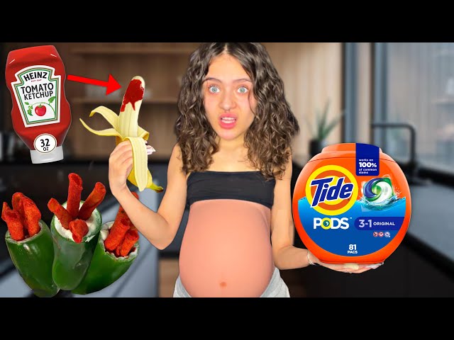 Trying *WEIRD* Pregnancy Cravings!