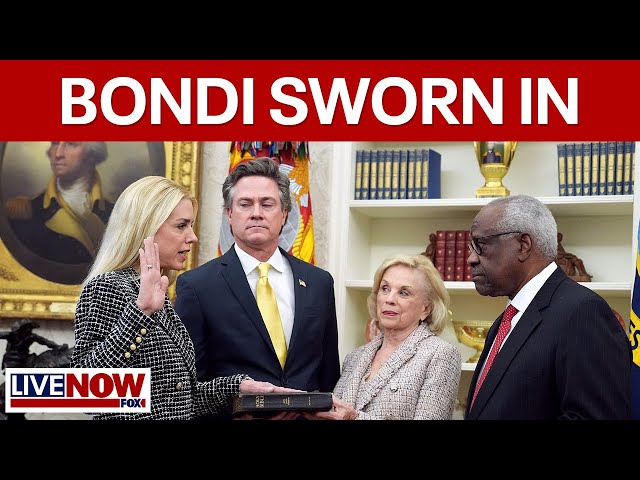 WATCH: Pam Bondi sworn in as US Attorney General | LiveNOW from FOX