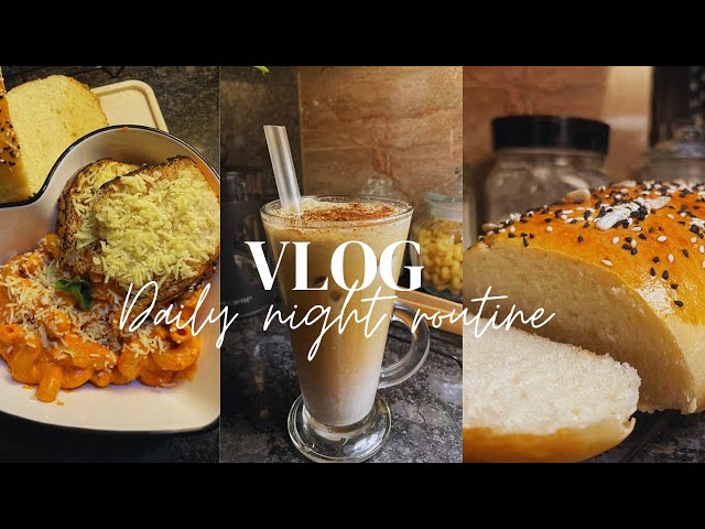 Let’s make some Homemade bread | red sauce pasta | vanilla latte  - calm night vlog